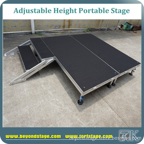 Portable stage with adjustable legs hot selling
